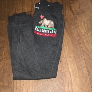California love grey joggers
